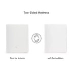 Materasso da culla Midi da 10 cm con rivestimento trapuntato impermeabile ibrido – Medio-rigido, cotone organico, schiuma traspirante