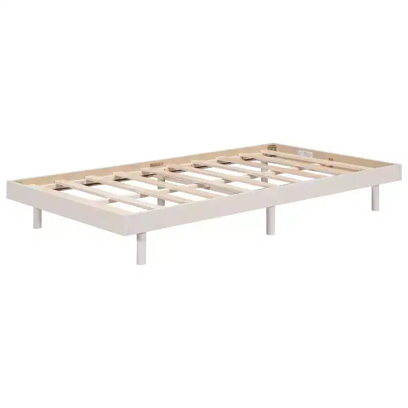 Telaio letto a piattaforma flottante con design moderno in colore grigio