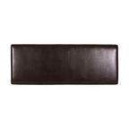 Pouf contenitore contemporaneo in similpelle con gambe in legno di betulla – 127 cm L, coperchio con chiusura ammortizzata