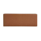 Pouf contenitore contemporaneo in similpelle con gambe in legno di betulla – 127 cm L, coperchio con chiusura ammortizzata