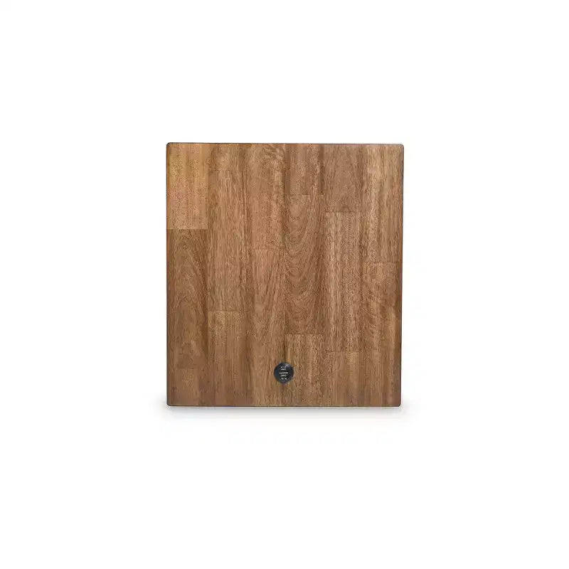 Tavolino Comodino Modern Farmhouse con Ricarica USB-A e USB-C, Cassetto e Ripiano Aperto – Nero e Marrone