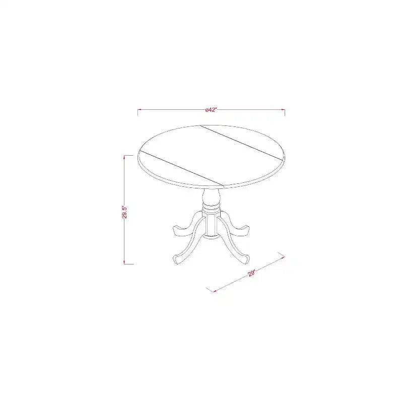 Set Tavolo da Pranzo Rotondo 3 pz Tavolo 107 cm con Ante a Scomparsa e 2 Sedie Parsons - Tessuto Lino Beige