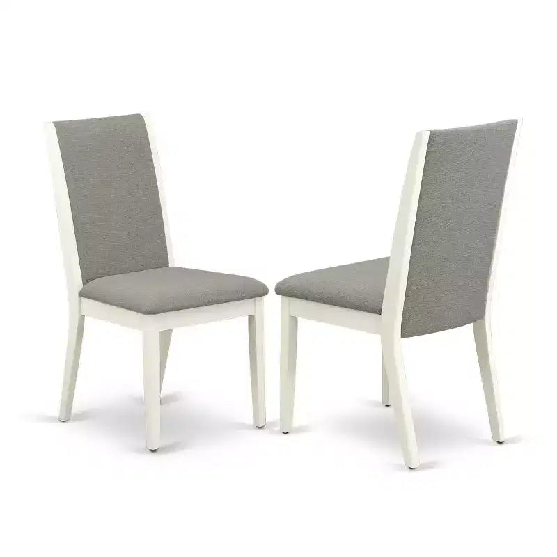 Set da pranzo 5 pezzi in legno massello finitura lino bianco – con prolunga – 4 posti a sedere