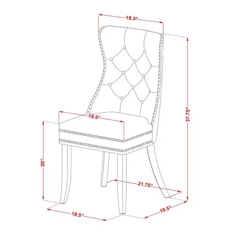 Set da pranzo rettangolare 5 pezzi con piano in legno massello finitura nera - 4 posti a sedere