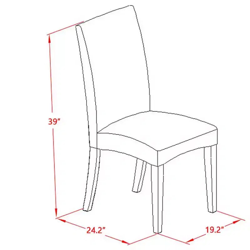 Set da pranzo 5 pezzi in legno massello finitura bianco lino – 4 posti a sedere