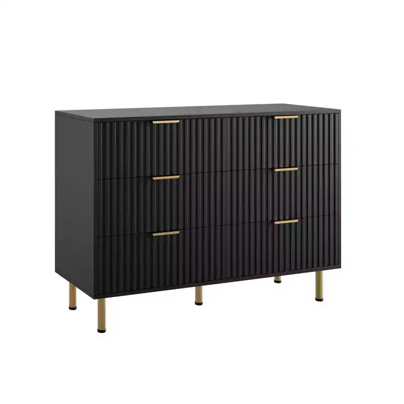Modern Fluted Dresser for Bedroom with 8 Drawers, Deep Drawers & Wide Modern Top, Long Large Double Dresser TV Stand and Storage Organizer