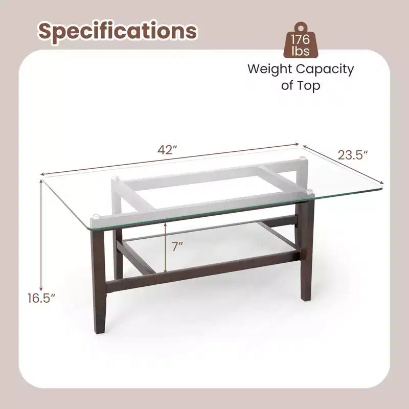 Tavolino quadrato da 24" con ripiano extra – Tavolino d'appoggio per soggiorno, studio e ufficio