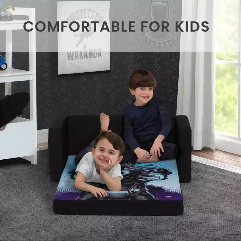 Divano trasformabile da letto a poltrona Black Panther Cozee Flip-Out – Poltrona-divano convertibile per la cameretta e la sala giochi dei bambini