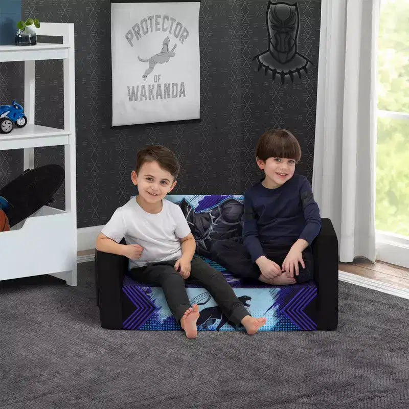 Divano trasformabile da letto a poltrona Black Panther Cozee Flip-Out – Poltrona-divano convertibile per la cameretta e la sala giochi dei bambini
