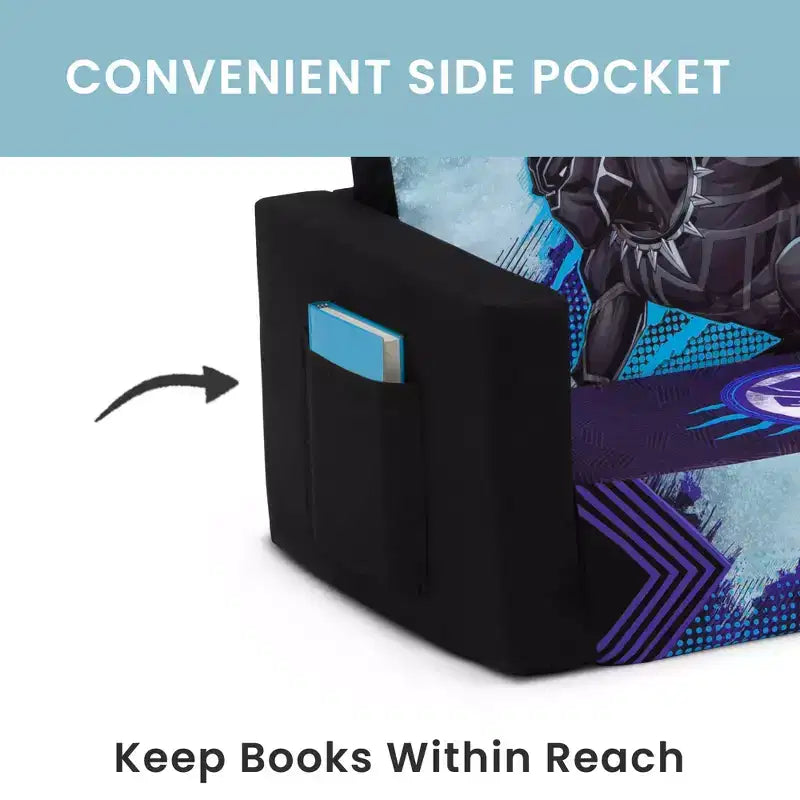 Divano trasformabile da letto a poltrona Black Panther Cozee Flip-Out – Poltrona-divano convertibile per la cameretta e la sala giochi dei bambini