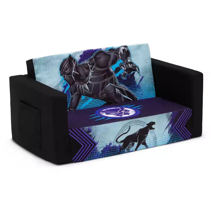 Divano trasformabile da letto a poltrona Black Panther Cozee Flip-Out – Poltrona-divano convertibile per la cameretta e la sala giochi dei bambini