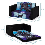 Divano trasformabile da letto a poltrona Black Panther Cozee Flip-Out – Poltrona-divano convertibile per la cameretta e la sala giochi dei bambini