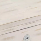 Comodino Bianco in legno massello di mango 40 x 30 x 50 cm