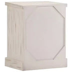 Comodino Bianco in legno massello di mango 40 x 30 x 50 cm