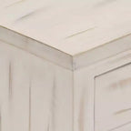 Comodino Bianco in legno massello di mango 40 x 30 x 50 cm