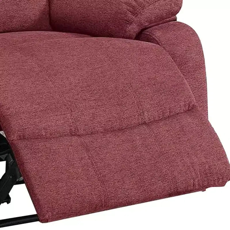 Poltrona reclinabile elettrica in tessuto da 39" con porta USB – Poltrona reclinabile elettrica per soggiorno, rossa