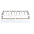 Letto matrimoniale in legno con 2 cassetti – Struttura letto contenitore per camere degli ospiti e camerette per bambini