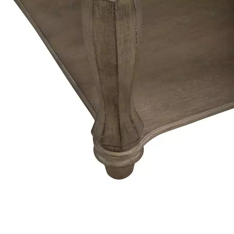 Tavolino Magnolia Manor in bisquit anticato – pioppo e impiallacciatura in quercia bianca, cassetto a coda di rondine, 28" larghezza
