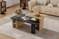 Coffee Table for Living Room Set of 2, Natural Wood and Finish Modern Nesting Rectangle Tables with Storage Shelf - Panipeachy