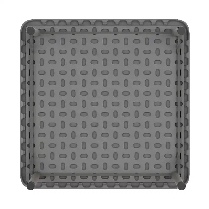 Tavolo pieghevole quadrato in plastica per bambini con gambe bloccabili – Grigio granito, 24"x24", capacità 220 lb