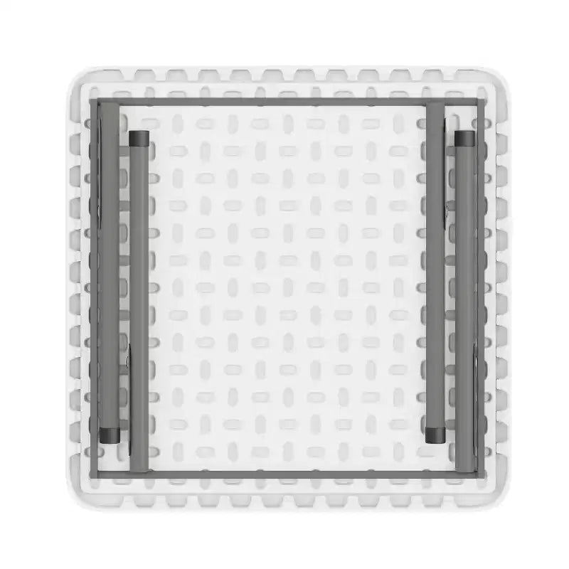 Tavolo pieghevole quadrato in plastica per bambini con gambe bloccabili – Grigio granito, 24"x24", capacità 220 lb