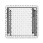 Tavolo pieghevole quadrato in plastica per bambini con gambe bloccabili – Grigio granito, 24"x24", capacità 220 lb