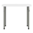 Tavolo pieghevole quadrato in plastica per bambini con gambe bloccabili – Grigio granito, 24"x24", capacità 220 lb