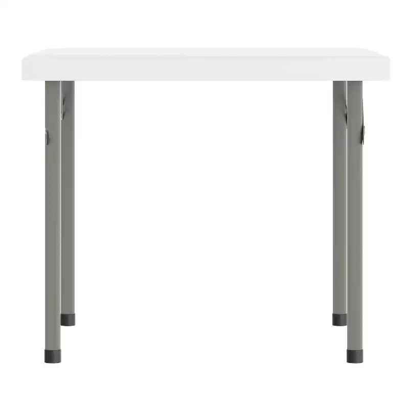 Tavolo pieghevole quadrato in plastica per bambini con gambe bloccabili – Grigio granito, 24"x24", capacità 220 lb