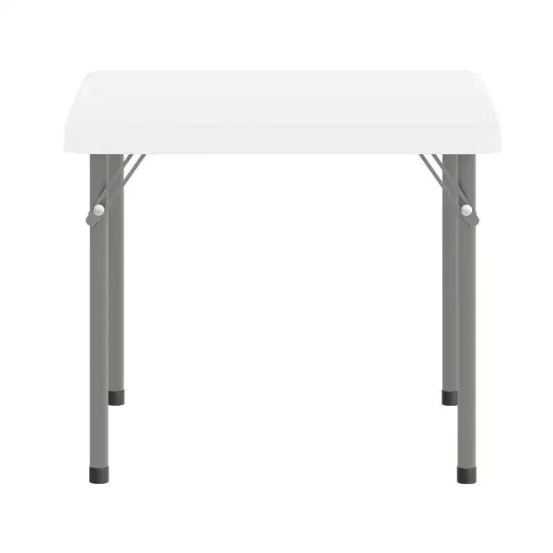 Tavolo pieghevole quadrato in plastica per bambini con gambe bloccabili – Grigio granito, 24"x24", capacità 220 lb