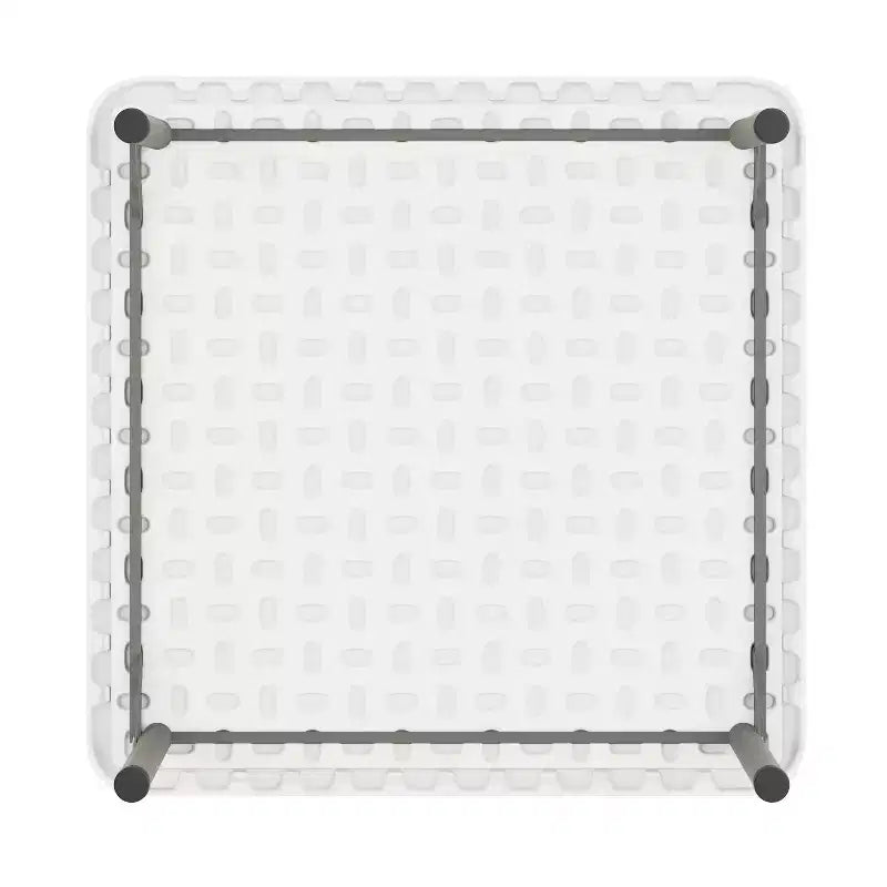 Tavolo pieghevole quadrato in plastica per bambini con gambe bloccabili – Grigio granito, 24"x24", capacità 220 lb