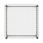 Tavolo pieghevole quadrato in plastica per bambini con gambe bloccabili – Grigio granito, 24"x24", capacità 220 lb