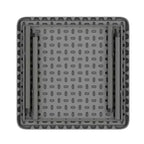 Tavolo pieghevole quadrato in plastica per bambini con gambe bloccabili – Grigio granito, 24"x24", capacità 220 lb