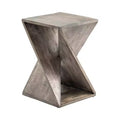 Crestview Collection Square Gray Solid Wood Accent_End Table