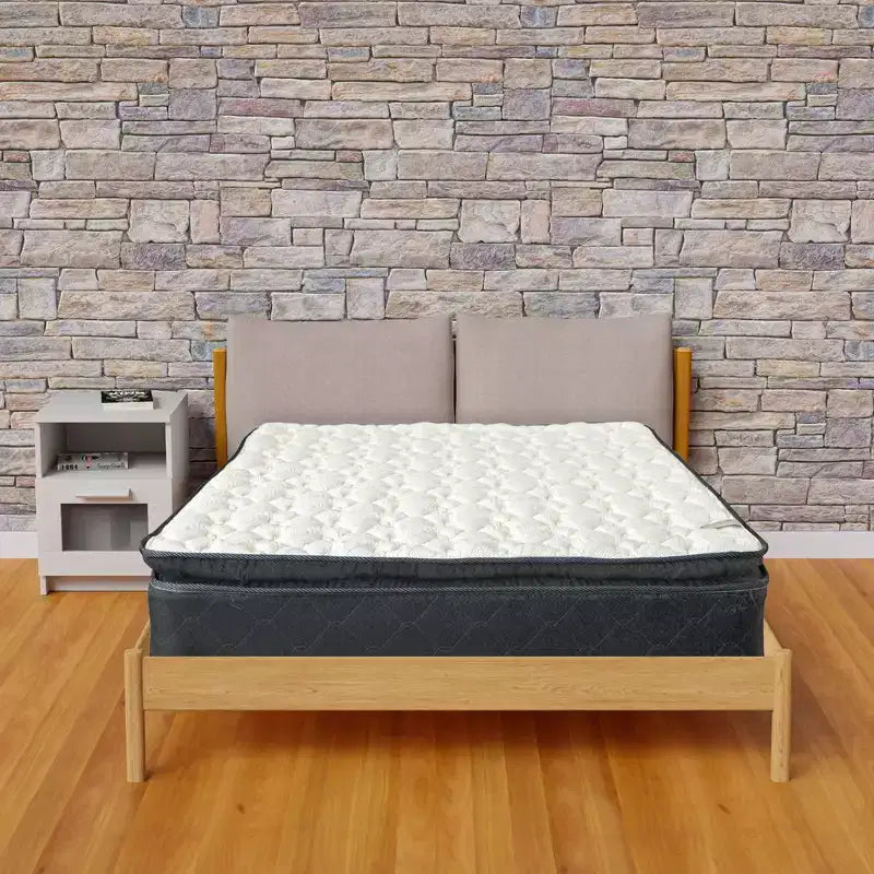 Materasso Ibrido da 23 cm Medio Rigido con Strato Imbottito in Memory Foam – Compatibile con Letto Regolabile