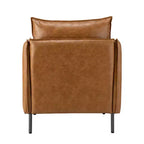 Set di 2 Poltrone Felix in Pelle Vegana con Gambe in Metallo – Sedie d'Accento Moderne per Soggiorno