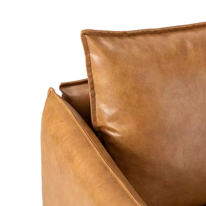 Set di 2 Poltrone Felix in Pelle Vegana con Gambe in Metallo – Sedie d'Accento Moderne per Soggiorno
