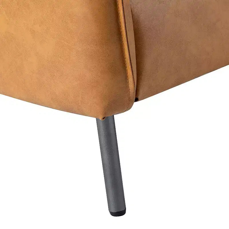 Set di 2 Poltrone Felix in Pelle Vegana con Gambe in Metallo – Sedie d'Accento Moderne per Soggiorno