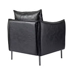 Set di 2 Poltrone Felix in Pelle Vegana con Gambe in Metallo – Sedie d'Accento Moderne per Soggiorno