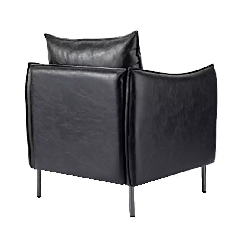 Set di 2 Poltrone Felix in Pelle Vegana con Gambe in Metallo – Sedie d'Accento Moderne per Soggiorno