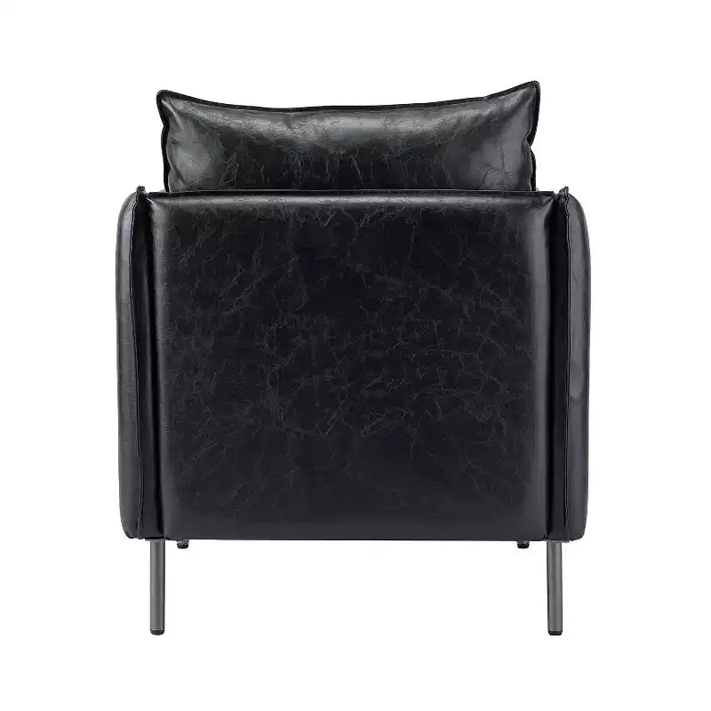 Set di 2 Poltrone Felix in Pelle Vegana con Gambe in Metallo – Sedie d'Accento Moderne per Soggiorno