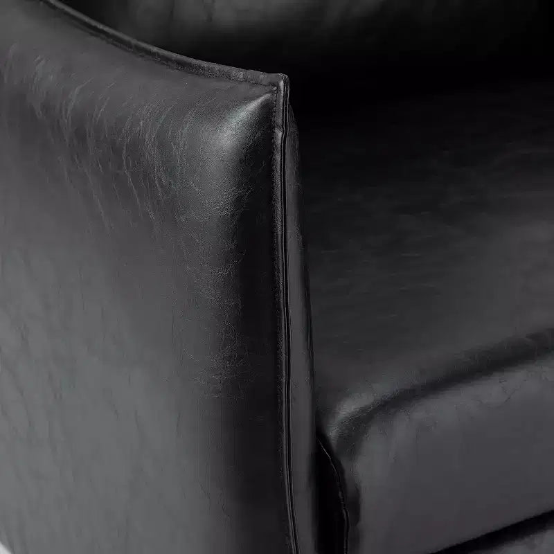 Set di 2 Poltrone Felix in Pelle Vegana con Gambe in Metallo – Sedie d'Accento Moderne per Soggiorno