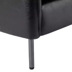 Set di 2 Poltrone Felix in Pelle Vegana con Gambe in Metallo – Sedie d'Accento Moderne per Soggiorno