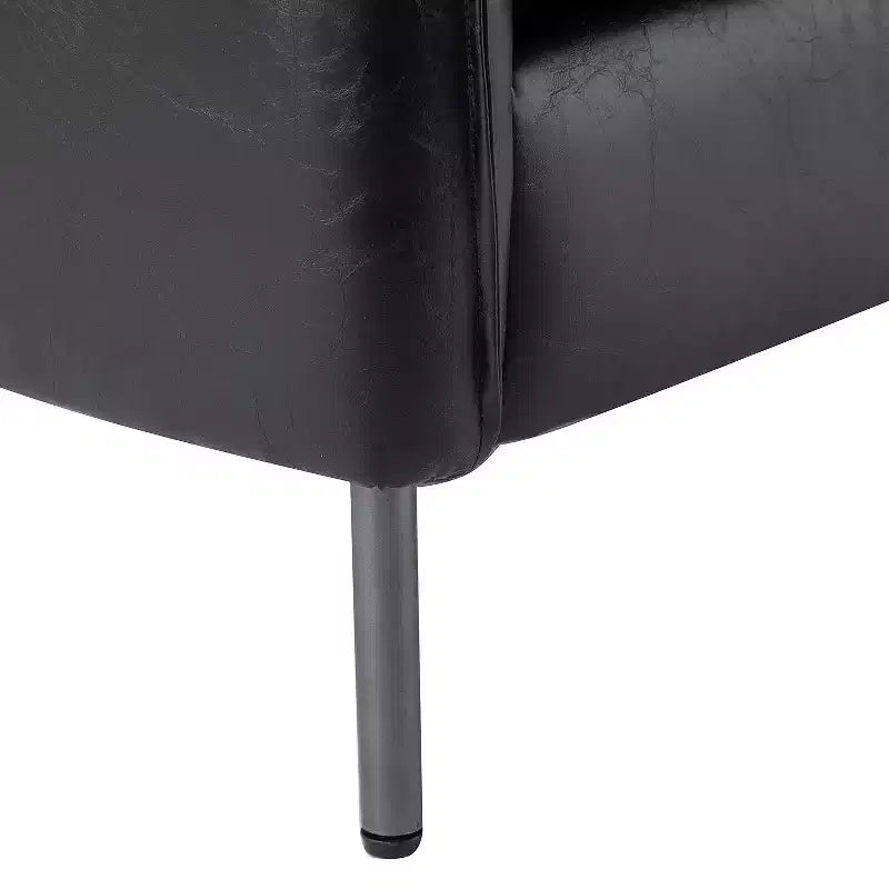 Set di 2 Poltrone Felix in Pelle Vegana con Gambe in Metallo – Sedie d'Accento Moderne per Soggiorno