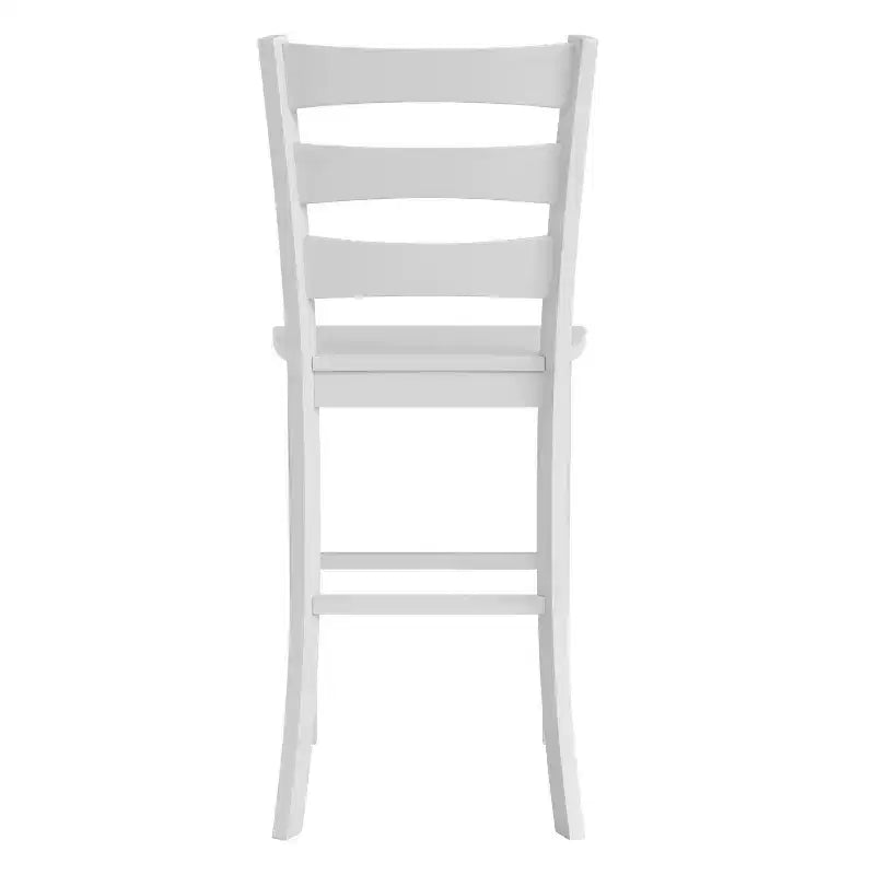 Set di 2 Sgabelli da Bar Classici con Schienale a Scala e Sedile in Legno Massello – Qualità Commerciale