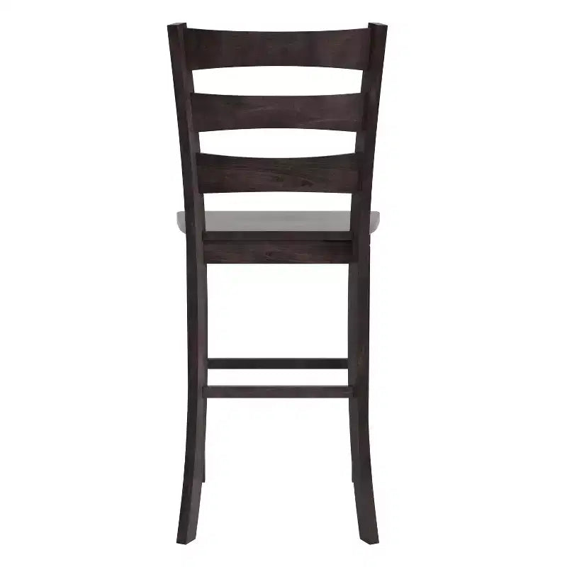 Set di 2 Sgabelli da Bar Classici con Schienale a Scala e Sedile in Legno Massello – Qualità Commerciale