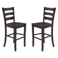 Set di 2 Sgabelli da Bar Classici con Schienale a Scala e Sedile in Legno Massello – Qualità Commerciale