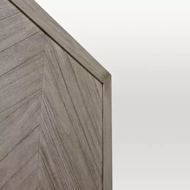 Struttura letto a piattaforma in legno con testiera a spina di pesce – Letto moderno in legno massello per camera da letto