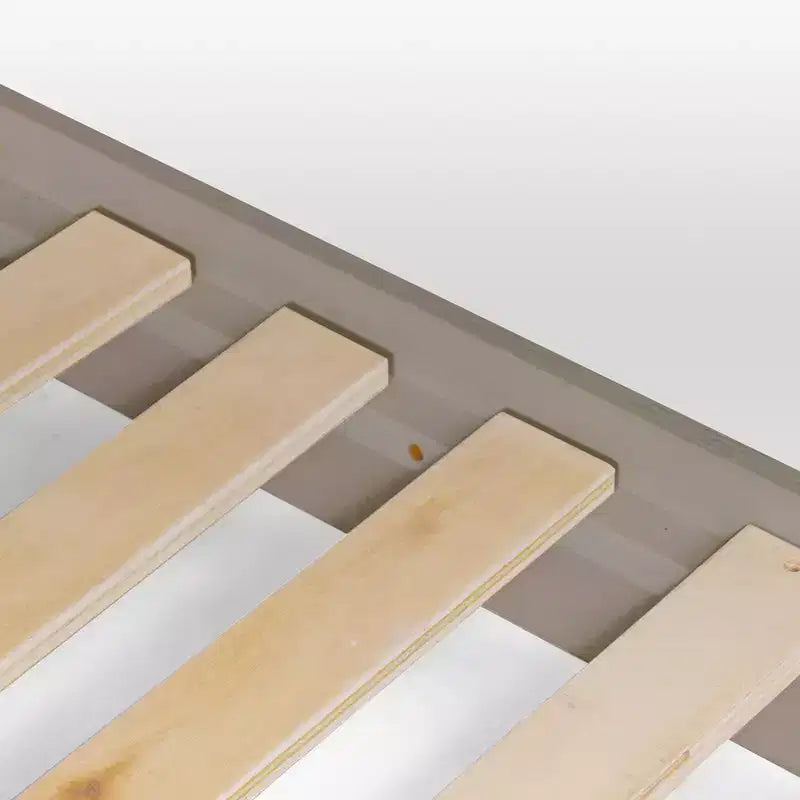 Struttura letto a piattaforma in legno con testiera a spina di pesce – Letto moderno in legno massello per camera da letto